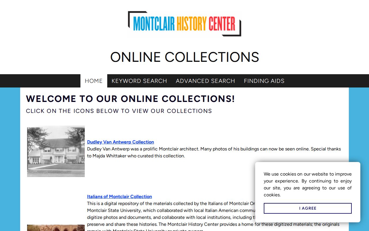 Montclair neighbors historical collections catalog