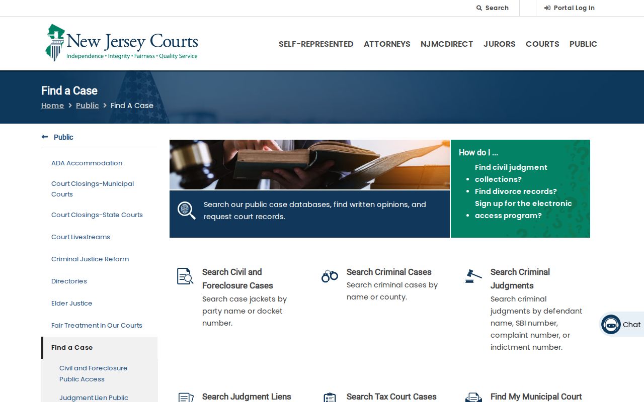 Montclair residents directory New Jersey court case search hub