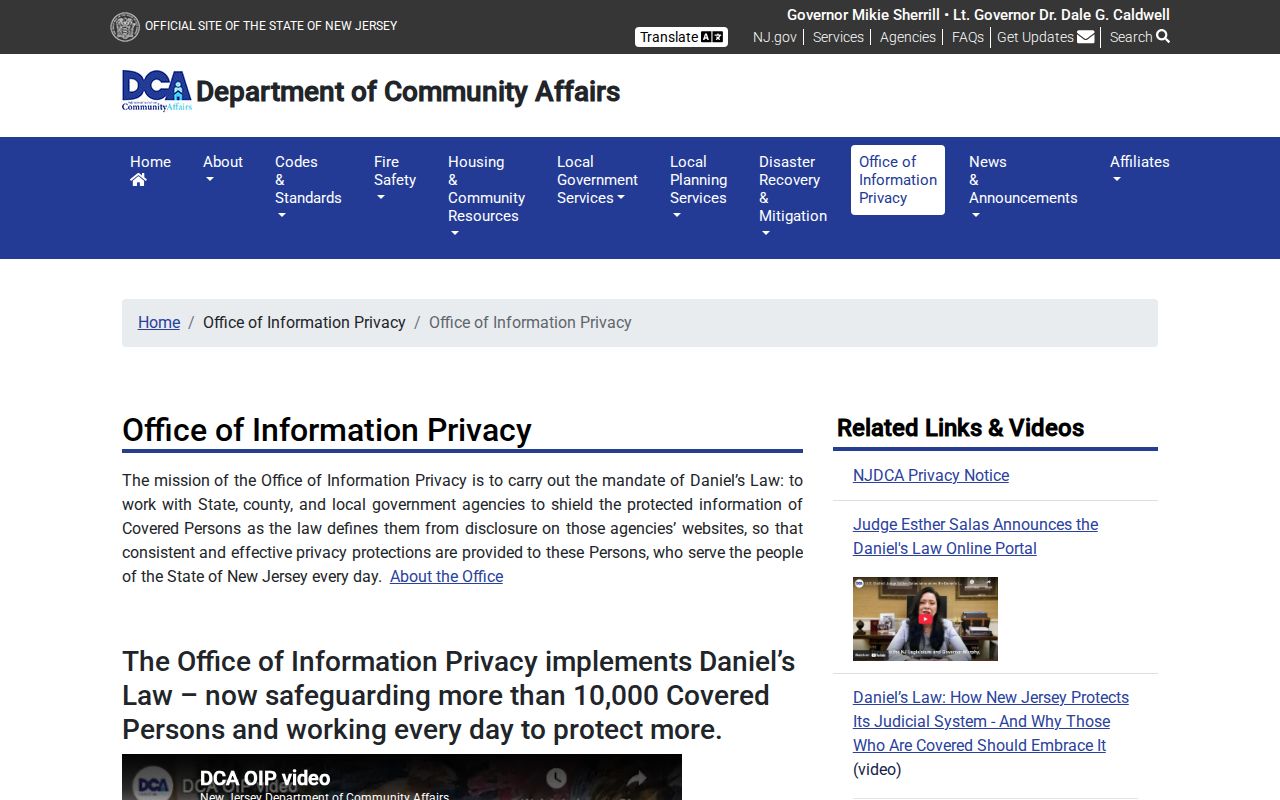 Montclair neighbors Daniel’s Law privacy information