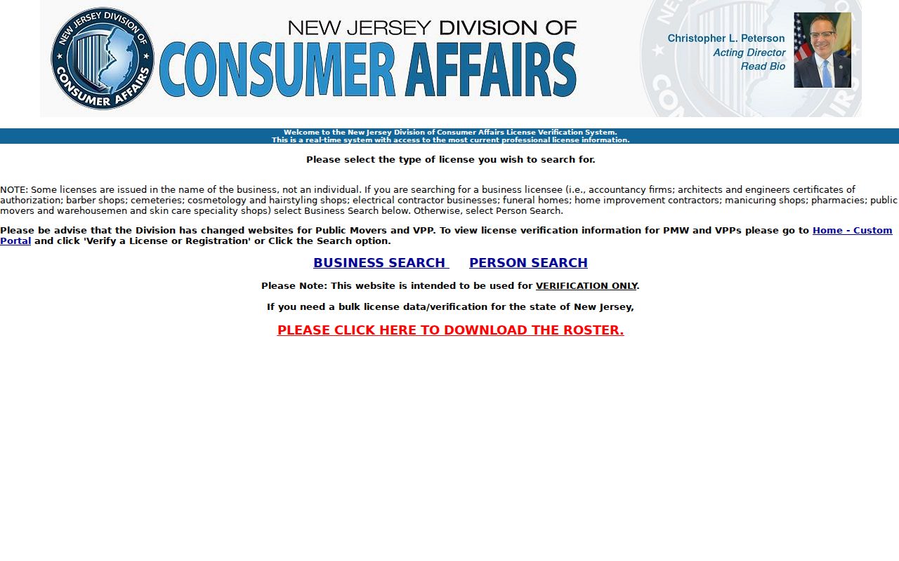 Montclair resident lookup license verification screen